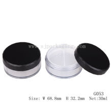 30g matte black cap loose powder jar